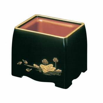 4寸香炉 4.0寸 黒(フチ金) 蓮 3406000201021