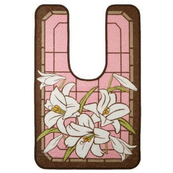 大きなトイレマットで床面への汚れをワイドにカバー☆華やかなユリ柄が上品なトイレ空間を演出します。裏面にすべりにくくするための加工を施しております。洗濯機で洗えますので、清潔にお使いいただけます。サイズ約120×75cm個装サイズ：32×27×6cm重量約580g個装重量：590g素材・材質表面:ポリエステル、レーヨン、その他裏面:すべりにくい加工(合成ゴム)仕様洗濯機使用可(ネット使用)付属品取扱説明書生産国日本fk094igrjs