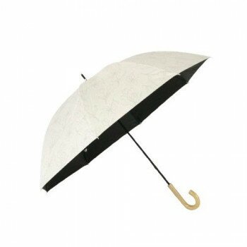 三国 グラスファイバー骨 裏黒コーティング晴雨兼用長傘 スケッチチューリップ オフ白 S1517801