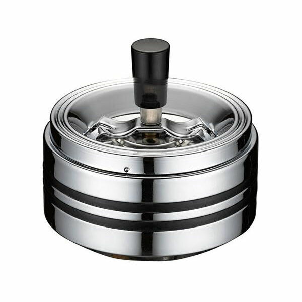 ペンギン　卓上灰皿　クロームラインII 回転灰皿 中