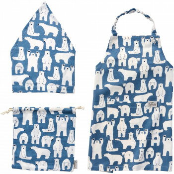 452653 コニー2 キッズエプロン3Pセット BL