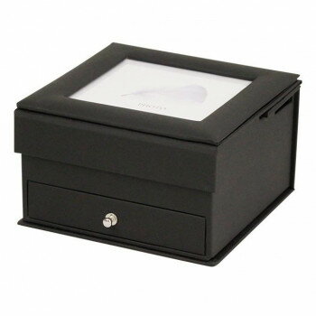 フラワーアレンジ 引き出し＆フォトフレーム付レザー調ボックス BK FC-671