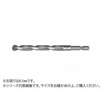 コンクリートや石こうボードなどの穴あけに最適!6角軸(6.35mm)仕上げでインパクトドライバーにワンタッチで装着でき、コンクリート用ドリルとして手軽にご使用いただけます。細いシャンクで大きな穴あけが可能です。一体型加工のため刃先の芯ぶれがなく正確な穴あけができます。プラグアンカーの下穴に最適です。サイズサイズ(D):8.5mm、全長(L):120mm、溝長(T):66mm、チャック径(d):6角軸6.35mm個装サイズ：4.0×18.0×1.3cm重量個装重量：38g仕様【用途】コンクリートブロックモルタル　石こうボードの穴あけ用生産国日本fk094igrjs