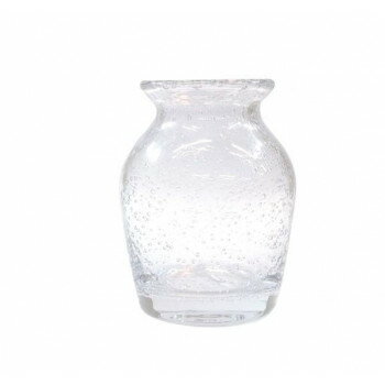 おすすめシンプルなデザインの手吹きの一輪挿し。爽やかなバブルガラスです。可愛い小さめなボールシェイプです。※ハンドメイドのため、サイズ・形状・色目に差異がございます。予めご了承ください。サイズΦ8×H11cm個装サイズ：11.7×9.1×9...