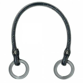 INAZUMA イナズマ 透明バッグ持ち手 約38cm 2本手 (26)黒 BM-386