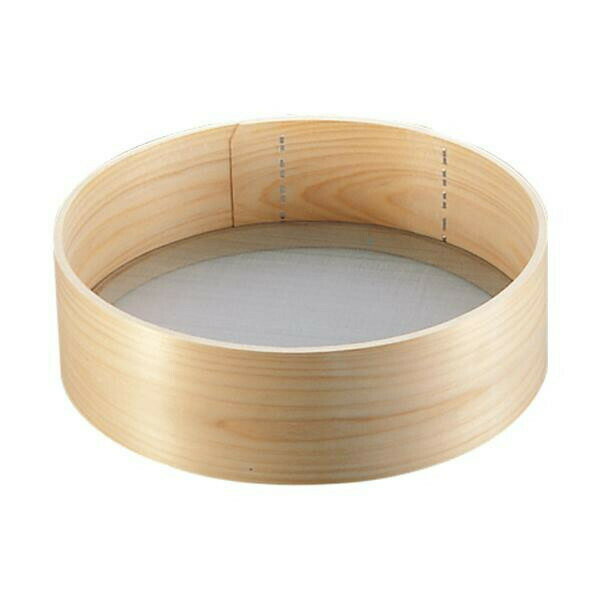 木枠ステン張粉フルイ 24メッシュ 8寸 010015-002