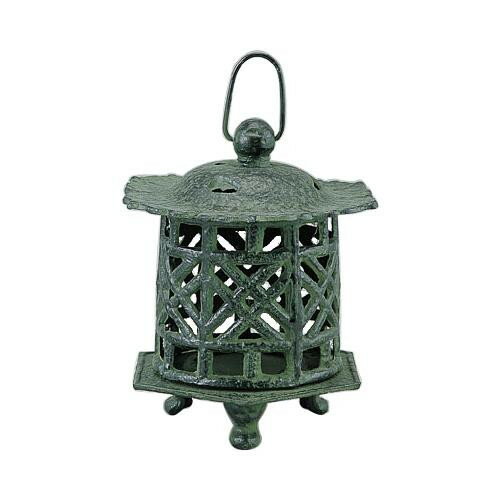 高岡銅器　吊燈篭　利久　クサリ付 172-06