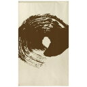のれん 丸 茶/ベージュ 約85cm×約150cm (91070)(3)