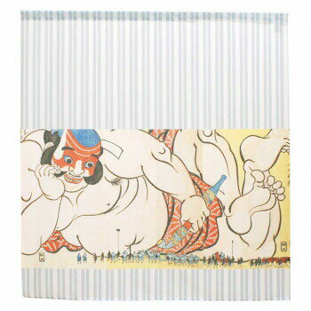 のれん 歌川国芳 朝比奈小人嶋遊 07 約85cm×約90cm (91343)