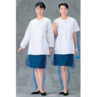 SKA334　White　Wear　女子調理衣衿無半袖