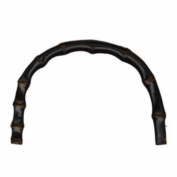 イナズマ(INAZUMA) 竹バッグ持ち手BB-6 焼き焦茶 横-約16.5cm2本手