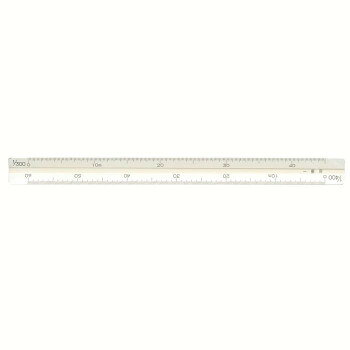 アルミ三角スケール15cm一般用ホワイト 014-0201