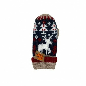 幼児用手袋(トドラー) 鹿柄ミトン ベージュ/BE3 003500419