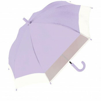 中谷 傘 UV 50cm子供バイカラー窓付き パープル Parasol Kid's 長傘 955-007