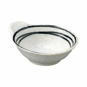 光洋陶器 花伝 粉引黒ライン 石目広口呑水 51603000