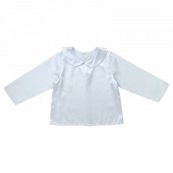 おすすめ丸襟の長袖ブラウスです。シンプルなので使い道たくさん。演技やダンスなどの衣装に。サテン生地で、肌触りが良く、光沢のある素材です。サイズ着丈:約400mm、身幅:約280mm、袖丈:約330mm個装サイズ：1.5×20×28cm重量5...