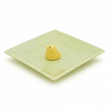 日本香堂 陶器香皿＆ヒヨコ香立(ミントグリーン) 97528