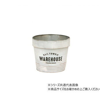 サビ加工がレトロ感満載爽やかなホワイトカラーで、サビ加工がレトロ感満載になっております。サイズΦ15×H13cm個装サイズ：15×15×13cm重量個装重量：85g素材・材質ブリキ仕様プラスチックライナー:有底穴:有生産国中国fk094igrjs