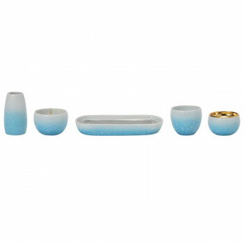 Buddhist Instruments - 天音(あまね)5点セット 有田焼 桃花ブルー 桃花/ブルー 32G000Q400072