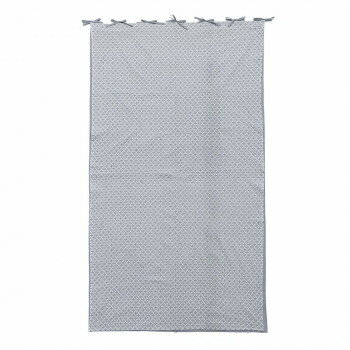 志成販売 七宝つなぎ刺繍のダブルカーテン グレー 305046GY