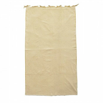 志成販売 七宝つなぎ刺繍のダブルカーテン イエロー 305046YL