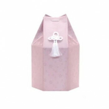 ペット供養 六角袋 麻の葉ピンク 5寸 6入 060809