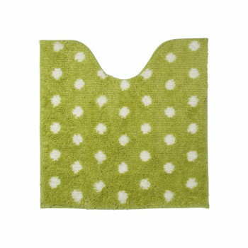 カキウチ ふんわリッチ トイレマット ドット グリーン 60×60cm