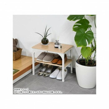 フクダクラフト 玄関ベンチ棚付き ナチュラル CG-M4530T NAO