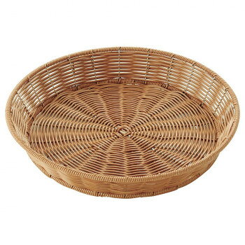 厨房精品 - 萬洋 樹脂バスケット丸(茶) φ38 91-126B