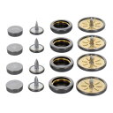 ホック一撃用ホック玉18mm 4入り 黒ニッケル H18PHBKK 606928