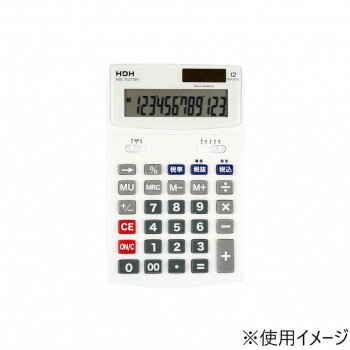 保土ヶ谷電子販売 電卓 ジャストサイズ 12桁 ホワイト HDC-012TWH 保土ヶ谷電子販売 電卓 ジャストサイズ 12桁 ホワイト HDC-012TWH