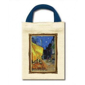 名画コットンミニバッグ ゴッホ「夜のカフェテラス」 AB-00707