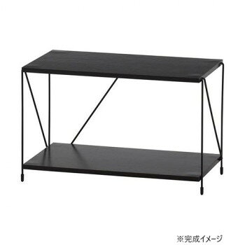 不二貿易 C/D:37875 EZBOワイヤーラック2段 60幅 BK