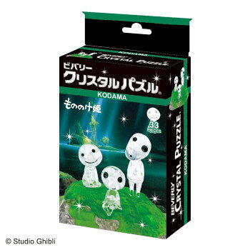 完成後はインテリアとしてこのパズルは透明のピースを組み上げる立体ジグソーパズルです。完成すると、クリスタルのように美しく輝くインテリアとして楽しめます。苔岩の上でこちらを見つめる森の精霊、コダマ達が出来上がります。サイズ個装サイズ：10×15×5cm重量個装重量：176g仕様33ピース対象年齢:7歳以上生産国中国fk094igrjs
