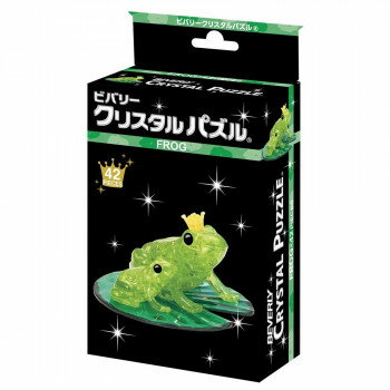 完成後はインテリアとしてこのパズルは透明のピースを組み上げる立体ジグソーパズルです。完成すると、クリスタルのように美しく輝くインテリアとして楽しめます。蓮の葉に仲良く乗った親子ガエルが出来上がります。サイズ個装サイズ：10×15×5cm重量個装重量：123g仕様42ピース対象年齢:7歳以上生産国中国fk094igrjs