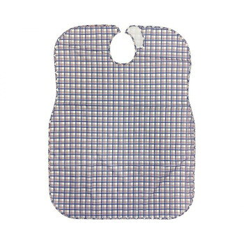 大人用食事用エプロン 070-560026-00 格子柄ネイビー 447760 E1683