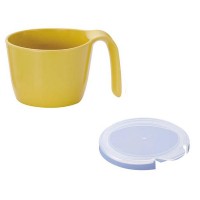 シンカ(信濃化学工業)　ユニバーサルデザイン食器　カップ「きはだ」×3個(PP-390蓋...