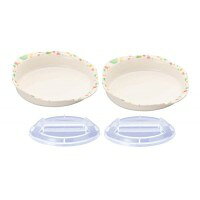 使いやすい器をコンセプトに!!片側のカベは低く、もう片側は高くなっています。高いカベの方に食材を集めると内側が少し凸になっているので、すくい易く、低い方はスプーンが入りやすいように手の角度など考慮して低くなっています。サイズ190×176×41mm個装サイズ：20×30×10cm重量163g個装重量：350g素材・材質メラミン仕様容量/7分目:360ml、満水:700mlセット内容2枚セット(蓋付)製造国日本使いやすい器をコンセプトに!!●柄面にコーティングを施し、機能性も抜群です。自動洗浄機や消毒保管庫をご利用いただけるうえ、温冷配膳車にも対応しています。※電子レンジには使用しないでください。【特徴】●比重1:5、耐熱温度:120度●プラスチック容器の主流で、様々な絵付けが可能です。●各種プラスチックの中では最も硬度が高く、キズや汚れが付きにくい。●熱伝導率が低く、保温性に優れ、手や唇へのあたりが強くありません。●ステンレスなど金属に強くふれると、落ちにくい汚れが付着することがあります。(メタルマーク)●塩素系漂白剤は、光沢が落ち、黄ばみの原因になりますので使用しないでください。片側のカベは低く、もう片側は高くなっています。高いカベの方に食材を集めると内側が少し凸になっているので、すくい易く、低い方はスプーンが入りやすいように手の角度など考慮して低くなっています。