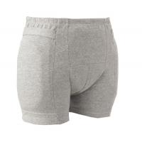 高性能クッション材を使用した衝撃吸収パンツ。転倒による衝撃を和らげる!万が一に備える衝撃吸収パンツです。高性能なクッション材が転倒時の大腿骨への衝撃を緩和。通気性立体メッシュを採用しているので、ムレ感も軽減されました。着脱を手助けする便利な脇ベルトが付いているので、力の弱い方でもパンツの上げ下ろしが簡単に!もちろん洗濯もOKです!サイズM、L個装サイズ：26×25×4.5cm重量個装重量：23g素材・材質表:ベア天竺(綿92％・ポリウレタン8％)クッション:スチレン系エラストマー仕様洗濯OK、脱水OK、乾燥機×製造国日本高性能クッション材を使用した衝撃吸収パンツ。 ------ ココがポイント！ ------●高性能なクッション材が転倒時の大腿骨への衝撃を緩和!●着脱を手助けする便利な脇ベルト付き。●通気性立体メッシュ採用でムレ感を軽減!●厚さ14mmの薄型で腰のラインに馴染み易いカーブ状のクッションで目立たない!●クッションの取外し＆洗濯もOK! 【対応サイズ】ウエスト/M:74〜84cm、L:82〜92cm※この商品には吸水・防水機能はありません。※画像はイメージ画像です。お届けの商品は男性用(グレー)となります。 転倒による衝撃を和らげる!万が一に備える衝撃吸収パンツです。高性能なクッション材が転倒時の大腿骨への衝撃を緩和。通気性立体メッシュを採用しているので、ムレ感も軽減されました。着脱を手助けする便利な脇ベルトが付いているので、力の弱い方でもパンツの上げ下ろしが簡単に!もちろん洗濯もOKです!