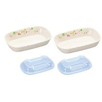 使いやすい器をコンセプトに!!食材がすくいやすい深いカベと傾斜の器です。サイズ185×120×38mm個装サイズ：20×20×5cm重量132g個装重量：300g素材・材質メラミン仕様容量/7分目:290ml、満水:480mlセット内容2枚セット(蓋付)製造国日本使いやすい器をコンセプトに!!●柄面にコーティングを施し、機能性も抜群です。自動洗浄機や消毒保管庫をご利用いただけるうえ、温冷配膳車にも対応しています。※電子レンジには使用しないでください。【特徴】●比重1:5、耐熱温度:120度●プラスチック容器の主流で、様々な絵付けが可能です。●各種プラスチックの中では最も硬度が高く、キズや汚れが付きにくい。●熱伝導率が低く、保温性に優れ、手や唇へのあたりが強くありません。●ステンレスなど金属に強くふれると、落ちにくい汚れが付着することがあります。(メタルマーク)●塩素系漂白剤は、光沢が落ち、黄ばみの原因になりますので使用しないでください。食材がすくいやすい深いカベと傾斜の器です。