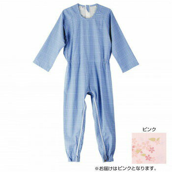 フットマーク　介護つなぎ服(背開き)　LL　ピンク　403421