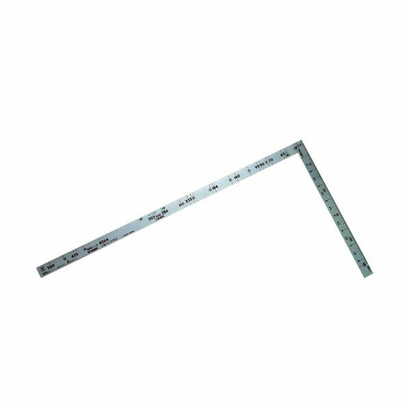 10055　シンワ　曲尺ツーバイフォー　シルバー　2×4/50cm　併用目盛　19mm巾