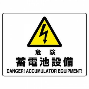 ユニット 危険標識　危険　蓄電池設備 804-57B
