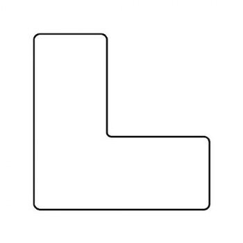 ユニット 置場表示ステッカー　L型　白 819-66