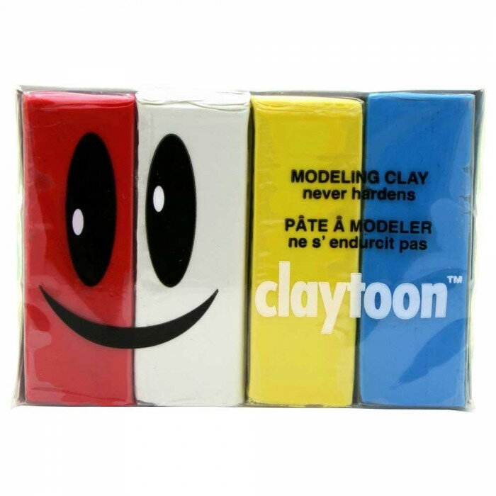 MODELING CLAY(モデリングクレイ)　claytoon(クレイトーン)　カラー油粘土　4色組(サーカス)　1Pound　3個セット