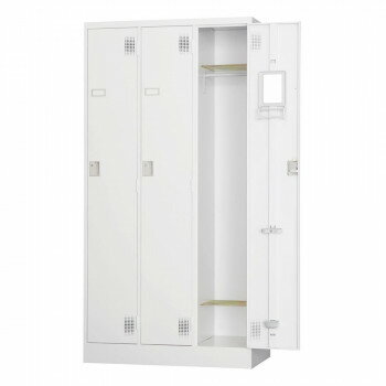 Rakuten - 豊國工業 スタンダードロッカー3人用(シリンダー錠) TLK-S3 CN-85色(ホワイトグレー)