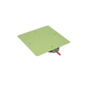 サカエ クルクル回転盤 スチール天板 500×609×24.9mm ハンドストッパー付 KS-50STN