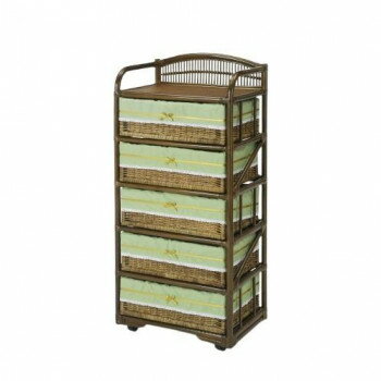 Laundry Storage - 今枝商店　Romantic Rattan　籐ランドリー 5段　E370B