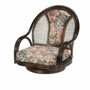 今枝商店　Romantic Rattan　籐ラウンドチェア　回転座椅子　ロータイプ　S521B