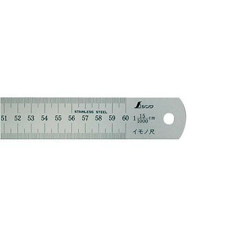 シンワ測定 イモノ尺 シルバー 60cm 15伸 cm表示 16128